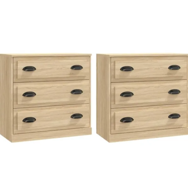 vidaXL Sideboards>Skänk 2 delar Sonoma ek konstruerat trä
