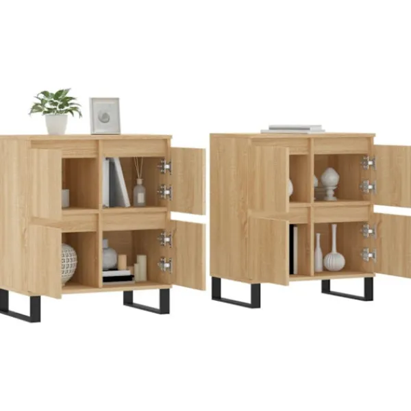 vidaXL Sideboards>Skänk 2 delar Sonoma ek konstruerat trä