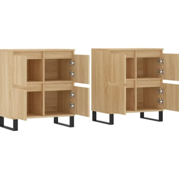 vidaXL Sideboards>Skänk 2 delar Sonoma ek konstruerat trä