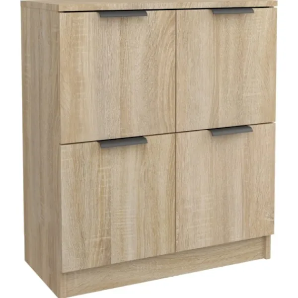 vidaXL Sideboards>Skänk 2 delar sonoma-ek 60x30x70 cm konstruerat trä
