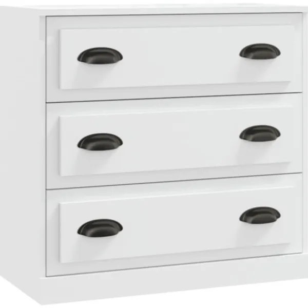 vidaXL Sideboards>Skänk 3 delar Vit konstruerat trä