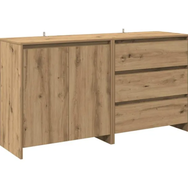 vidaXL Sideboards>Skänk 2 st artisan ek konstruerat trä