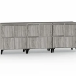 vidaXL Sideboards>Skänk 3 st grå sonoma 60x35x70 cm konstruerat trä