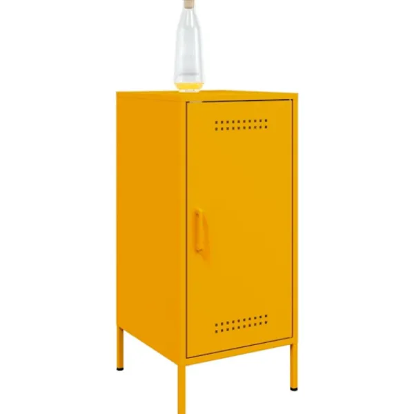 vidaXL Skåp>Skänk 2 st senapsgul 36x39x79 cm kallvalsat stål