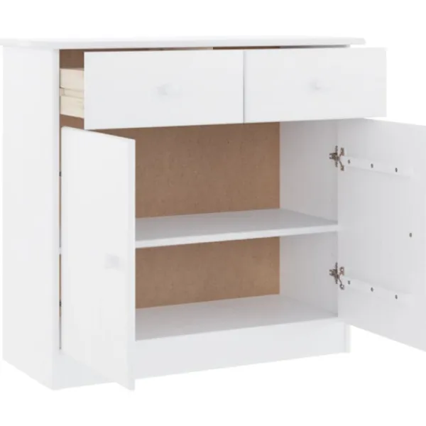 vidaXL Sideboards>Skänk ALTA vit 77x35x73 cm massiv furu