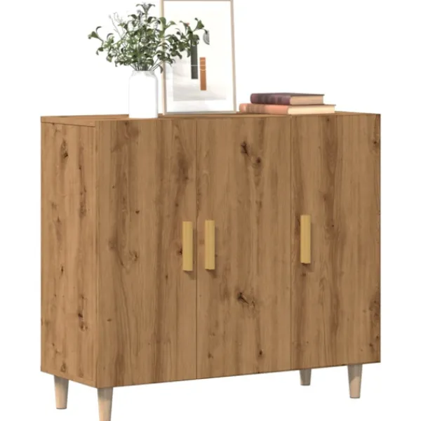 vidaXL Sideboards>Skänk artisan ek 90x34x80 cm konstruerat trä