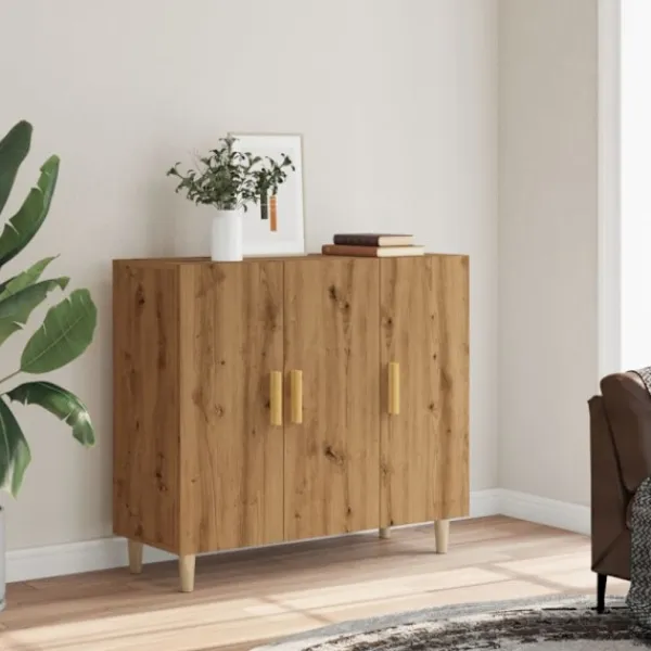 vidaXL Sideboards>Skänk artisan ek 90x34x80 cm konstruerat trä