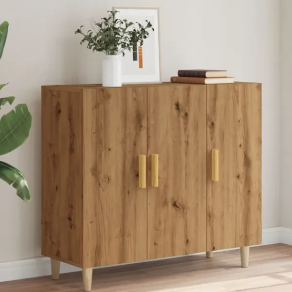 vidaXL Sideboards>Skänk artisan ek 90x34x80 cm konstruerat trä