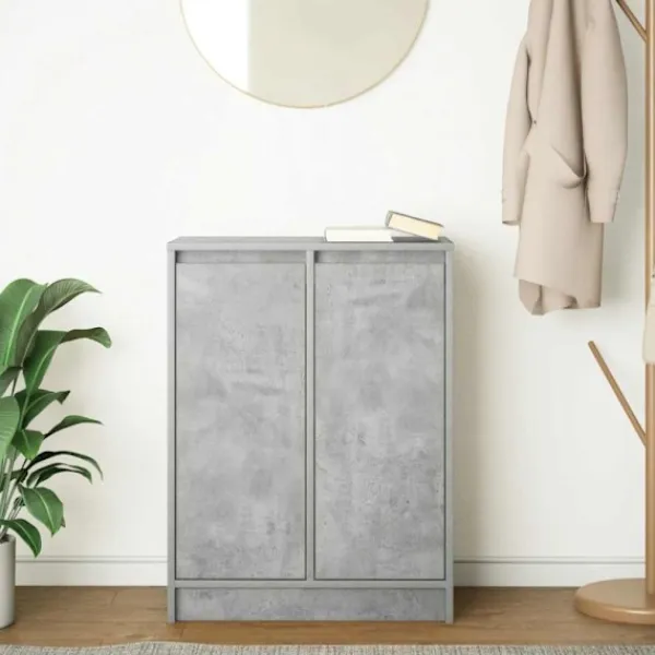 vidaXL Skåp>Skänk betong grå 57x34x76 cm konstruerat trä