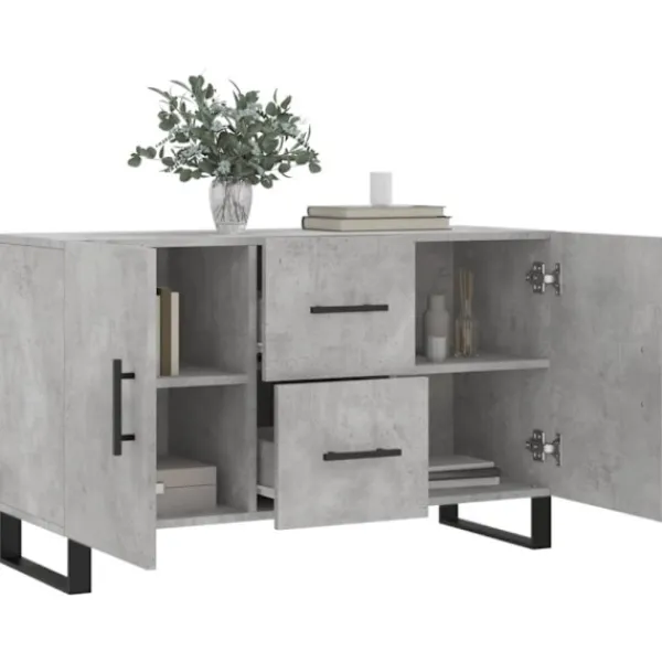 vidaXL Sideboards>Skänk betonggrå 100x36x60 cm konstruerat trä