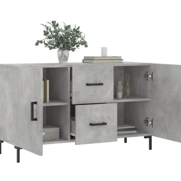 vidaXL Sideboards>Skänk betonggrå 100x36x60 cm konstruerat trä