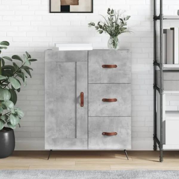 vidaXL Sideboards>Skänk betonggrå 69,5x34x90 cm konstruerat trä