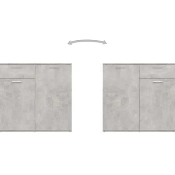 vidaXL Sideboards>Skänk betonggrå 160x36x75 cm konstruerat trä