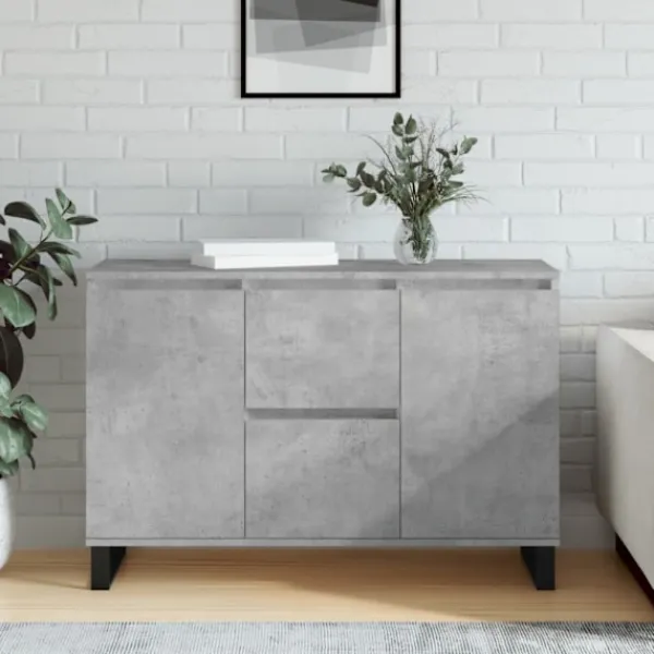 vidaXL Sideboards>Skänk betonggrå 101,5x35x70 cm konstruerat trä