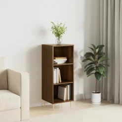 vidaXL Sideboards>Skänk brun ek 34,5x32,5x90 cm konstruerat trä