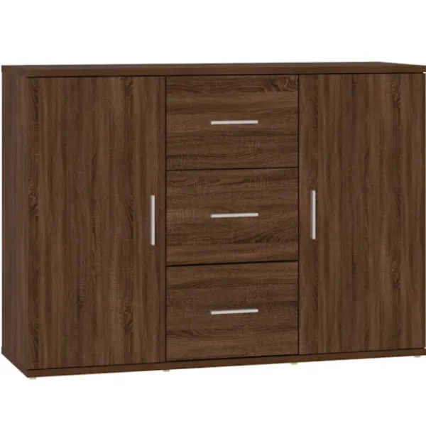 vidaXL Sideboards>Skänk brun ek 91x29,5x65 cm konstruerat trä