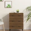 vidaXL Byråer>Skänk brun ek 69,5x34x90 cm konstruerat trä