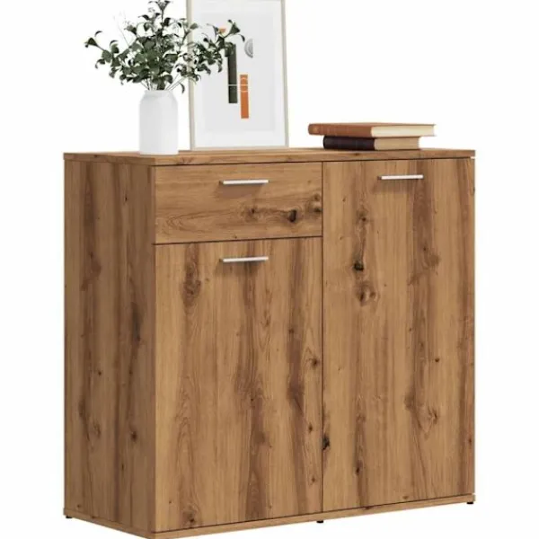 vidaXL Sideboards>Skänk ek 80x36x75 cm konstruerat trä