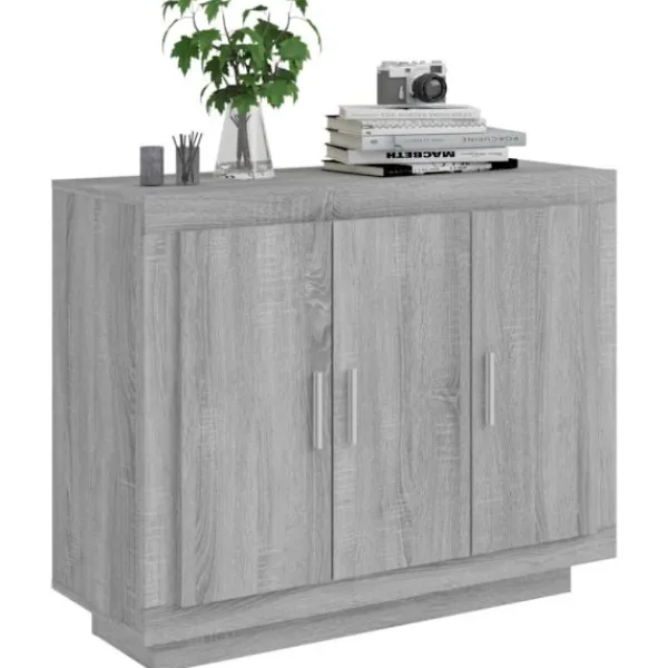 vidaXL Sideboards>Skänk grå sonoma 92x35x75 cm konstruerat trä