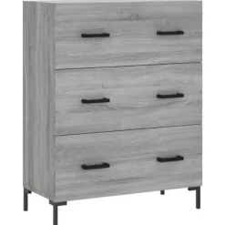 vidaXL Byråer>Skänk grå sonoma 69,5x34x90 cm konstruerat trä