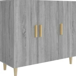 vidaXL Sideboards>Skänk grå sonoma 90x34x80 cm konstruerat trä
