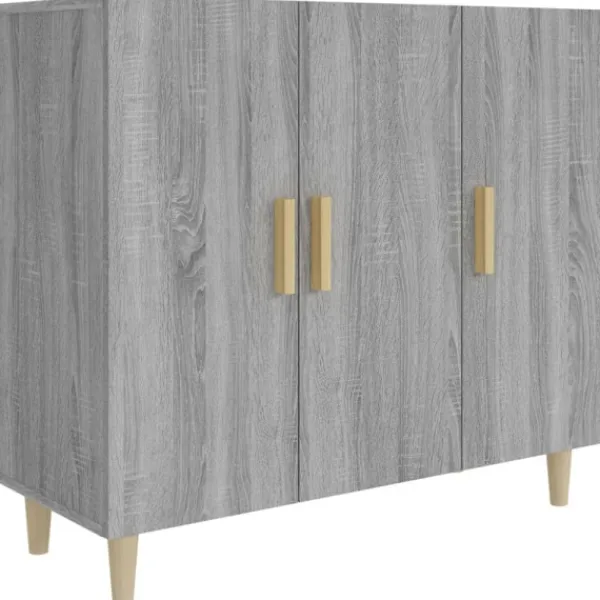 vidaXL Sideboards>Skänk grå sonoma 90x34x80 cm konstruerat trä