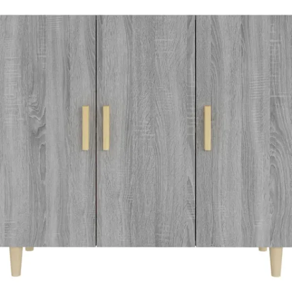 vidaXL Sideboards>Skänk grå sonoma 90x34x80 cm konstruerat trä