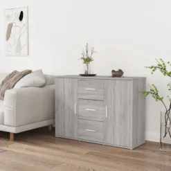 vidaXL Sideboards>Skänk grå sonoma 91x29,5x65 cm konstruerat trä