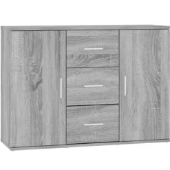 vidaXL Sideboards>Skänk grå sonoma 91x29,5x65 cm konstruerat trä