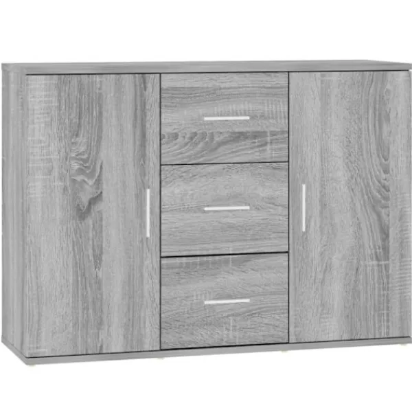 vidaXL Sideboards>Skänk grå sonoma 91x29,5x65 cm konstruerat trä