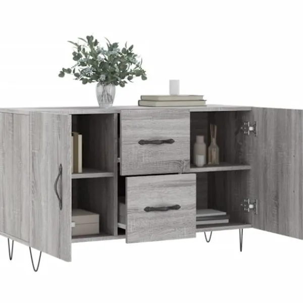 vidaXL Sideboards>Skänk grå sonoma 100x36x60 cm konstruerat trä