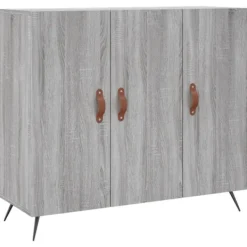 vidaXL Sideboards>Skänk grå sonoma 90x34x80 cm konstruerat trä