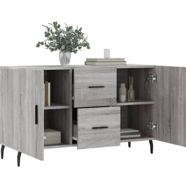vidaXL Sideboards>Skänk grå sonoma 100x36x60 cm konstruerat trä