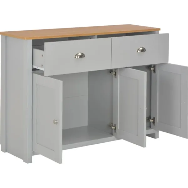 vidaXL Sideboards>Skänk grå 112x35x81 cm