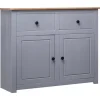 vidaXL Sideboards>Skänk grå 93x40x80 cm massiv furu panama