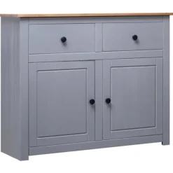 vidaXL Sideboards>Skänk grå 93x40x80 cm massiv furu panama