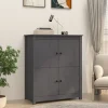 vidaXL Sideboards>Skänk grå 83x41,5x100 cm massiv furu