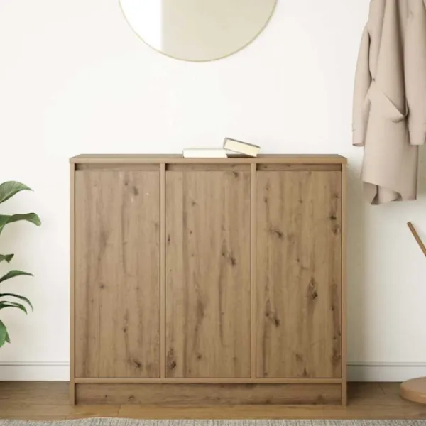 vidaXL Sideboards>Skänk hantverksmässig ek 85x34x76 cm konstruerat trä
