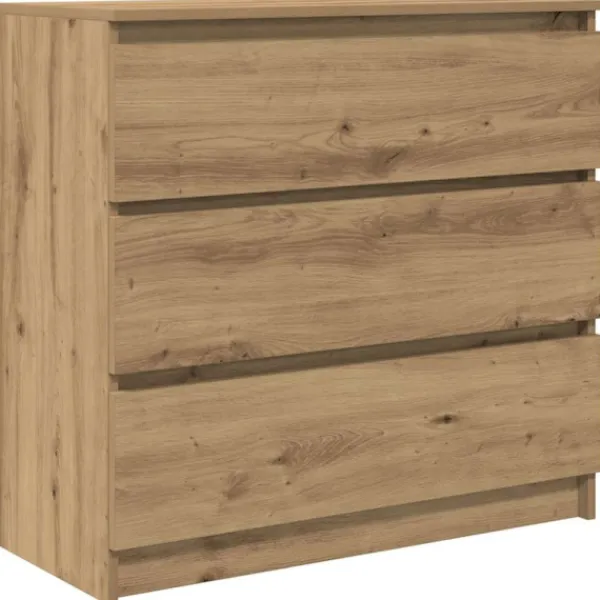 vidaXL Byråer>Skänk hantverksmässig ek 80x35x76 cm konstruerat trä