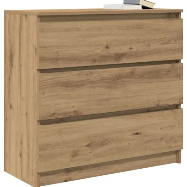 vidaXL Byråer>Skänk hantverksmässig ek 80x35x76 cm konstruerat trä