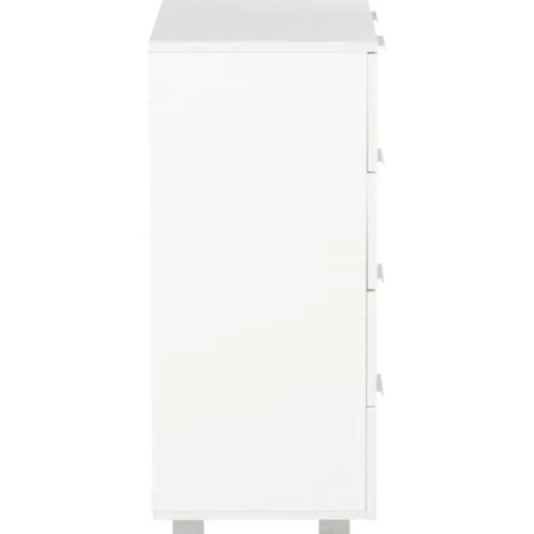 vidaXL Byråer>Skänk högglans vit 60x35x80 cm spånskiva