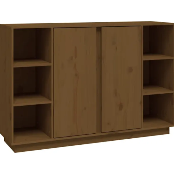 vidaXL Sideboards>Skänk honungsbrun 120x35x80 cm massiv furu