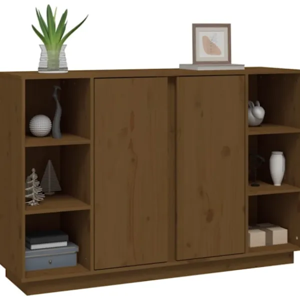 vidaXL Sideboards>Skänk honungsbrun 120x35x80 cm massiv furu