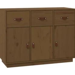 vidaXL Sideboards>Skänk honungsbrun 100x40x75 cm massiv furu