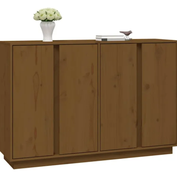 vidaXL Sideboards>Skänk honungsbrun 120x35x80 cm massiv furu