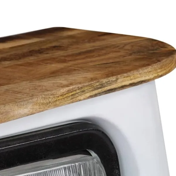 vidaXL Sideboards>Skänk i massivt mangoträ lastbil vit
