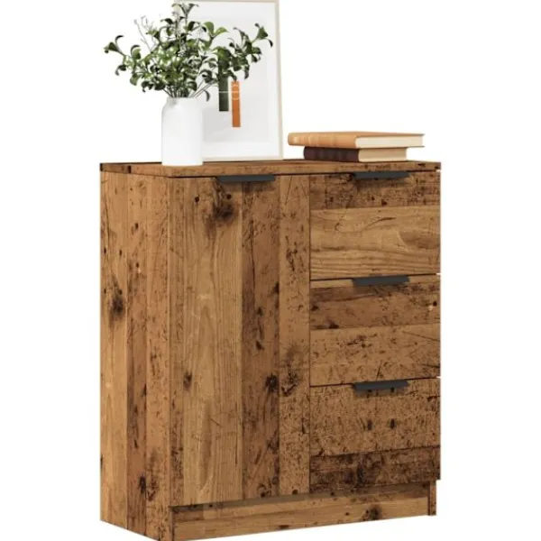vidaXL Sideboards>Skänk åldrat trä 60x30x70 cm konstruerat trä