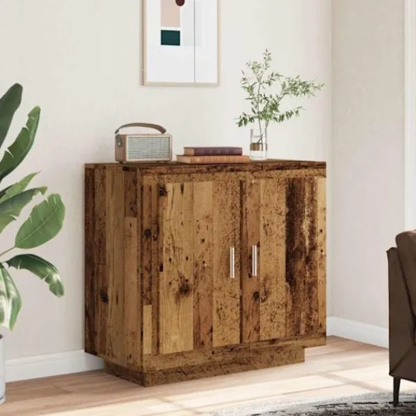 vidaXL Sideboards>Skänk åldrat trä 80x40x75 cm konstruerat trä