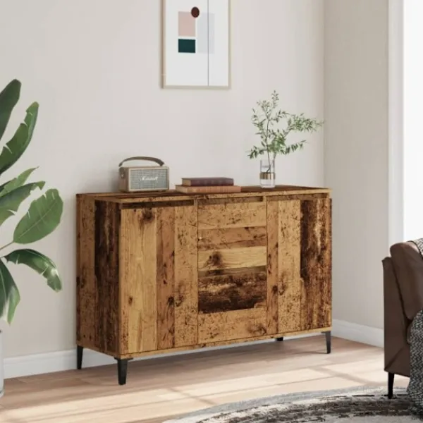 vidaXL Sideboards>Skänk åldrat trä 102x35x70 cm konstruerat trä