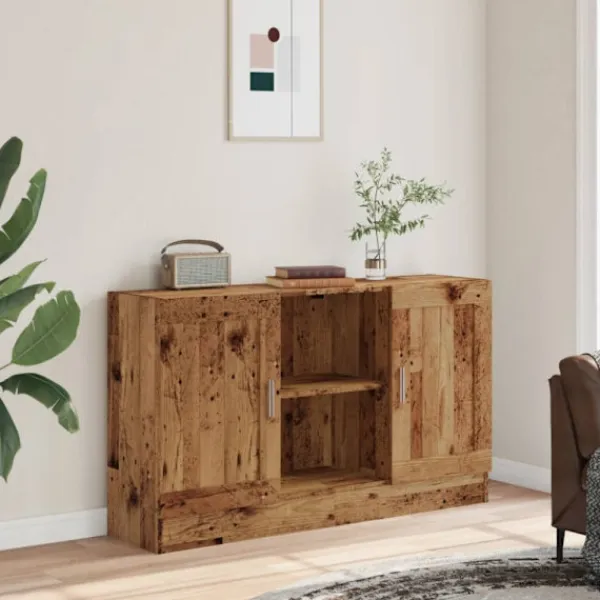 vidaXL Skåp>Skänk åldrat trä 120x30,5x70 cm konstruerat trä